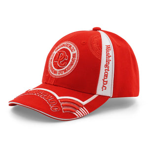Embroidered DC Baseball Cap Red