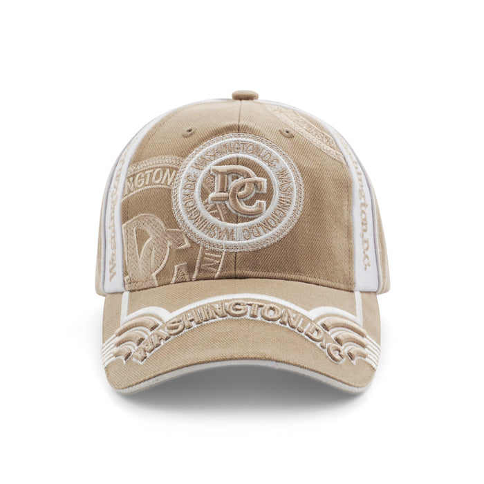Embroidered DC Baseball Cap Khaki
