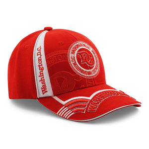 Embroidered DC Baseball Cap Red