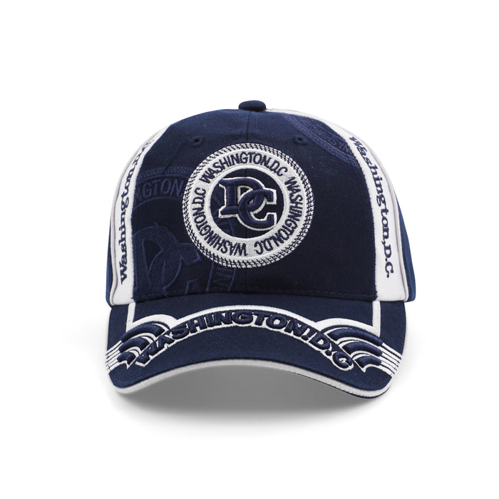 Embroidered DC Baseball Cap Navy Blue