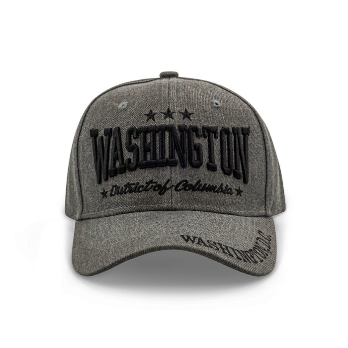 Authentic Washington DC Baseball Cap Charcoal and Black