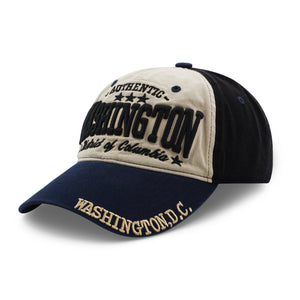 BASEBALL CAP WASHINGTON DC 2TONE  COLOR:KHAKI/NAVY/BLACK