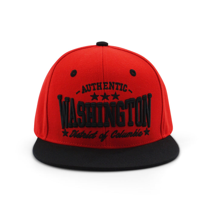 AUTHENTIC WASHINGTON DC BASEBALL CAP RED & BLACK