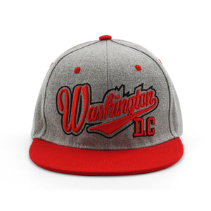 BASEBALL CAP DC COLLEGIATE DESIGN GRAY & RED