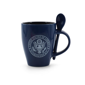 U.S Seal with Spoon Coffee Mug Red/Blue