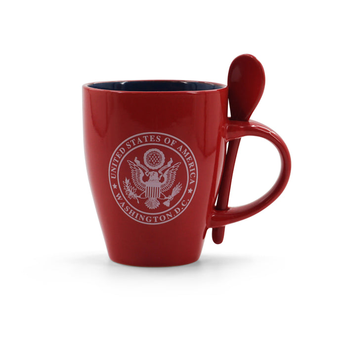 U.S Seal with Spoon Coffee Mug Red/Blue