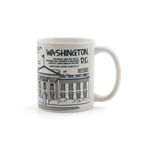 White House Blueprint Washington D.C Coffee Mug