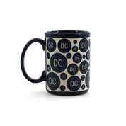 Coffee Mug Etched DC  Navy/Black