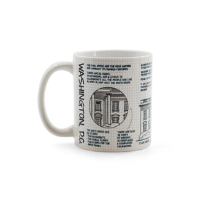 White House Blueprint Washington D.C Coffee Mug