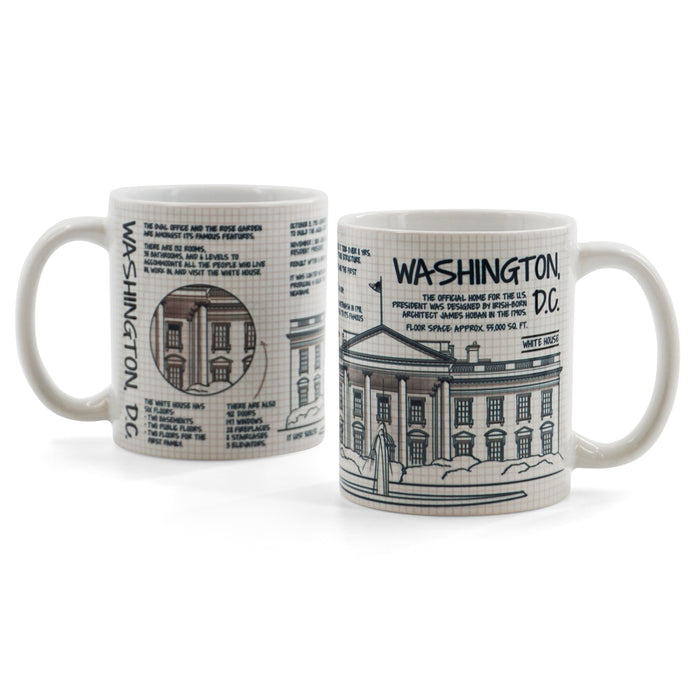 White House Blueprint Washington D.C Coffee Mug