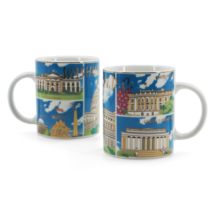 Coffee Mug Blue Washington DC  7 DC BUildings