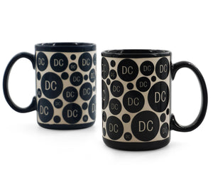 Etched DC Coffee Mug Navy/Black