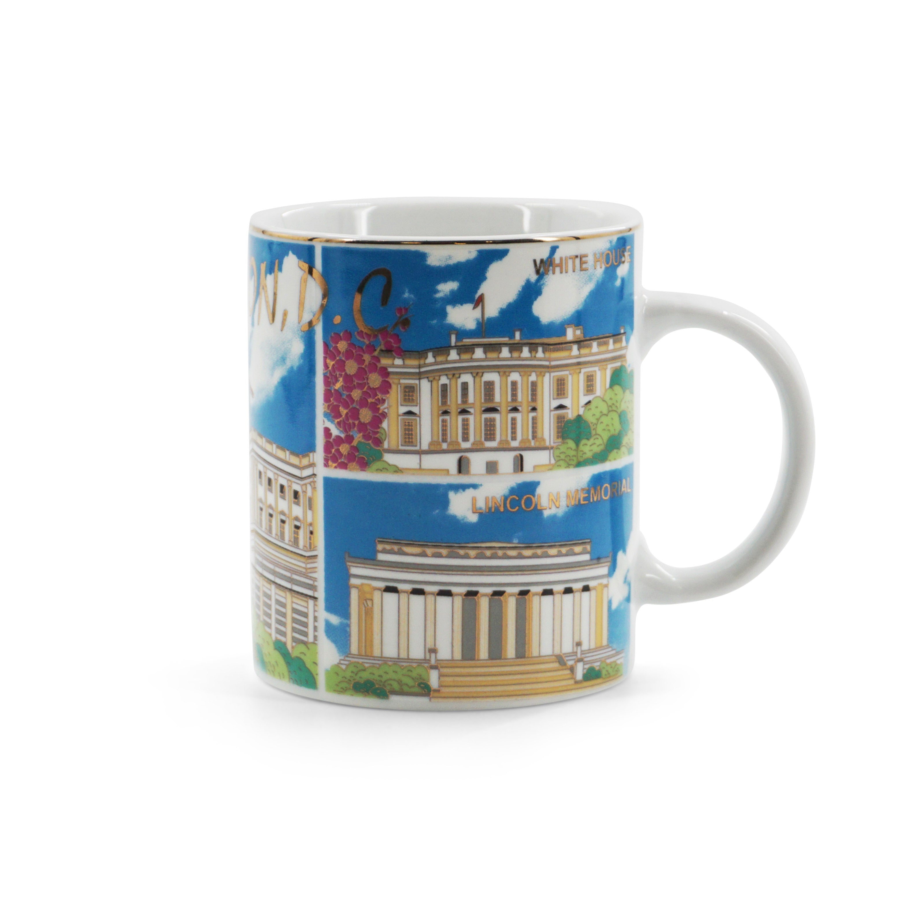 Coffee Mug Blue Washington DC  7 DC BUildings