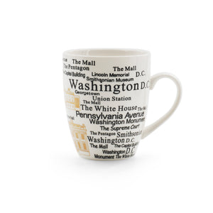 Washington DC Writing Capitol & White House Coffee Mug