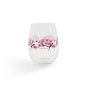 Cherry Blossom Stemless Wine glass cup