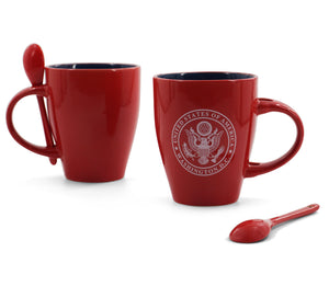 U.S Seal with Spoon Coffee Mug Red/Blue