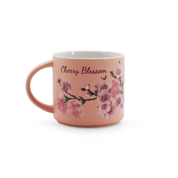 Cherry Blossom Washington, D.C. Stackable Ceramic Mug-White/Pink