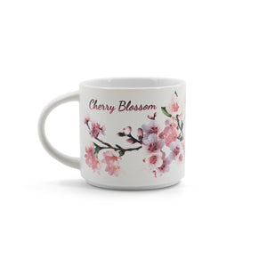 Cherry Blossom Washington, D.C. Stackable Ceramic Mug-White/Pink