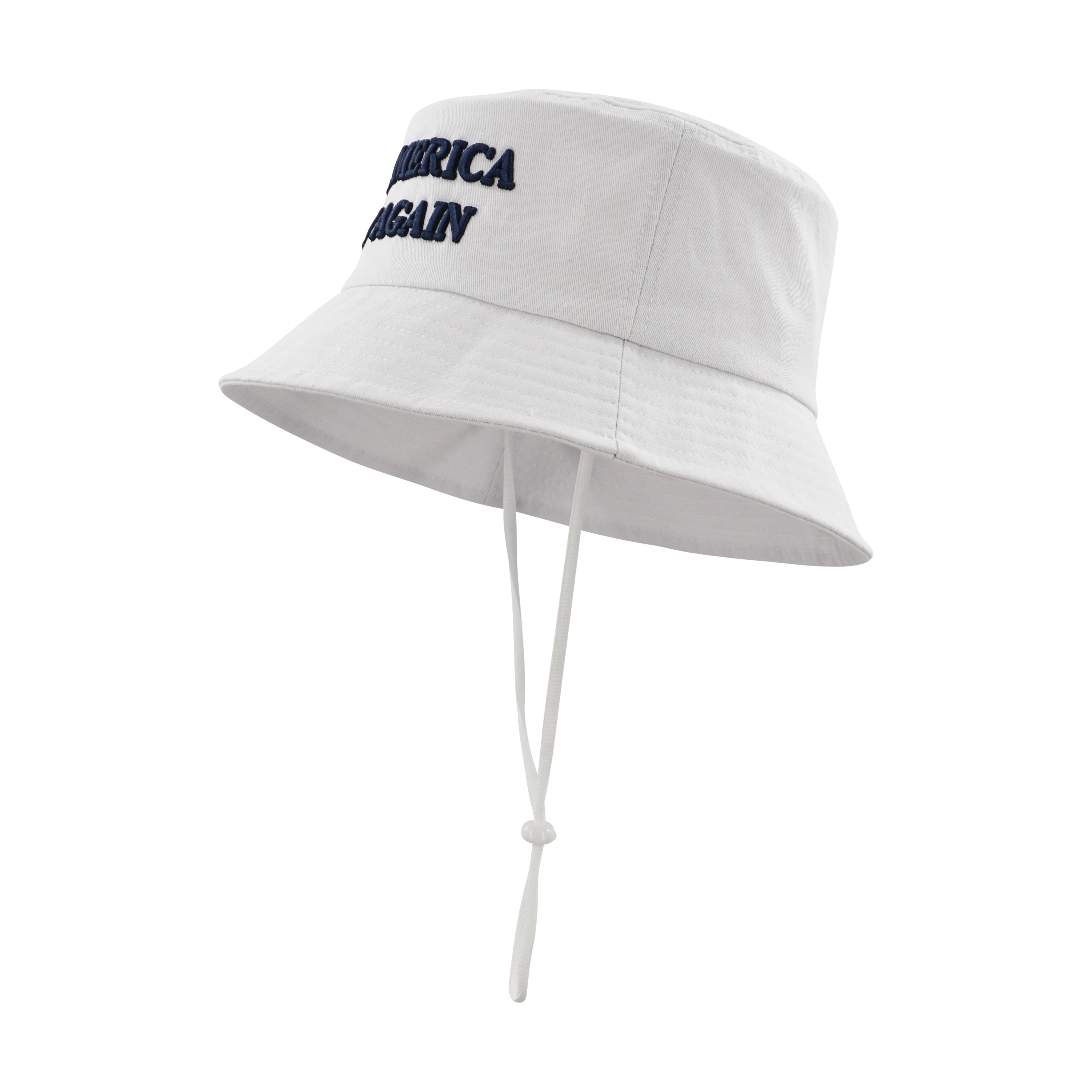 MAGA BUCKET HAT WHITE MAKE AMERICA GREAT AGAIN BUCKET HAT