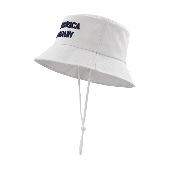 MAGA BUCKET HAT WHITE MAKE AMERICA GREAT AGAIN BUCKET HAT