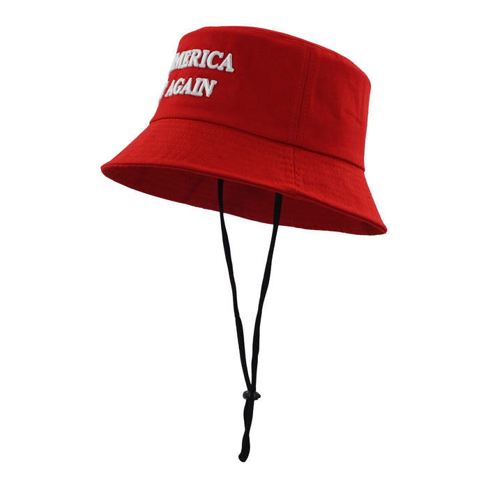 MAGA BUCKET HAT RED MAKE AMERICA GREAT AGAIN BUCKET HAT