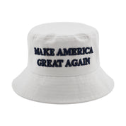 MAGA BUCKET HAT WHITE MAKE AMERICA GREAT AGAIN BUCKET HAT