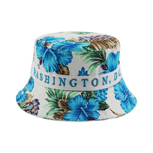 Turquoise Floral WDC Bucket Hat