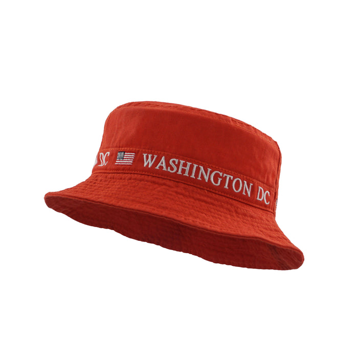 Orange Washington DC Bucket Hat