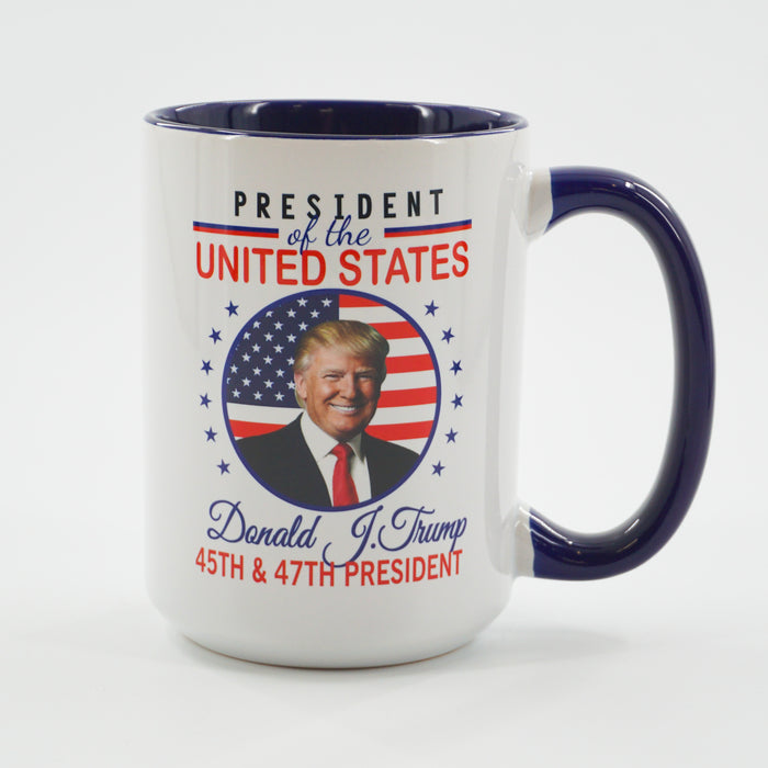 Donald Trump 45th and 47th President Coffee Mug