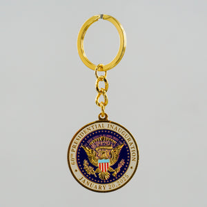 Trump 45th and 47th President Gold Metal Keychain