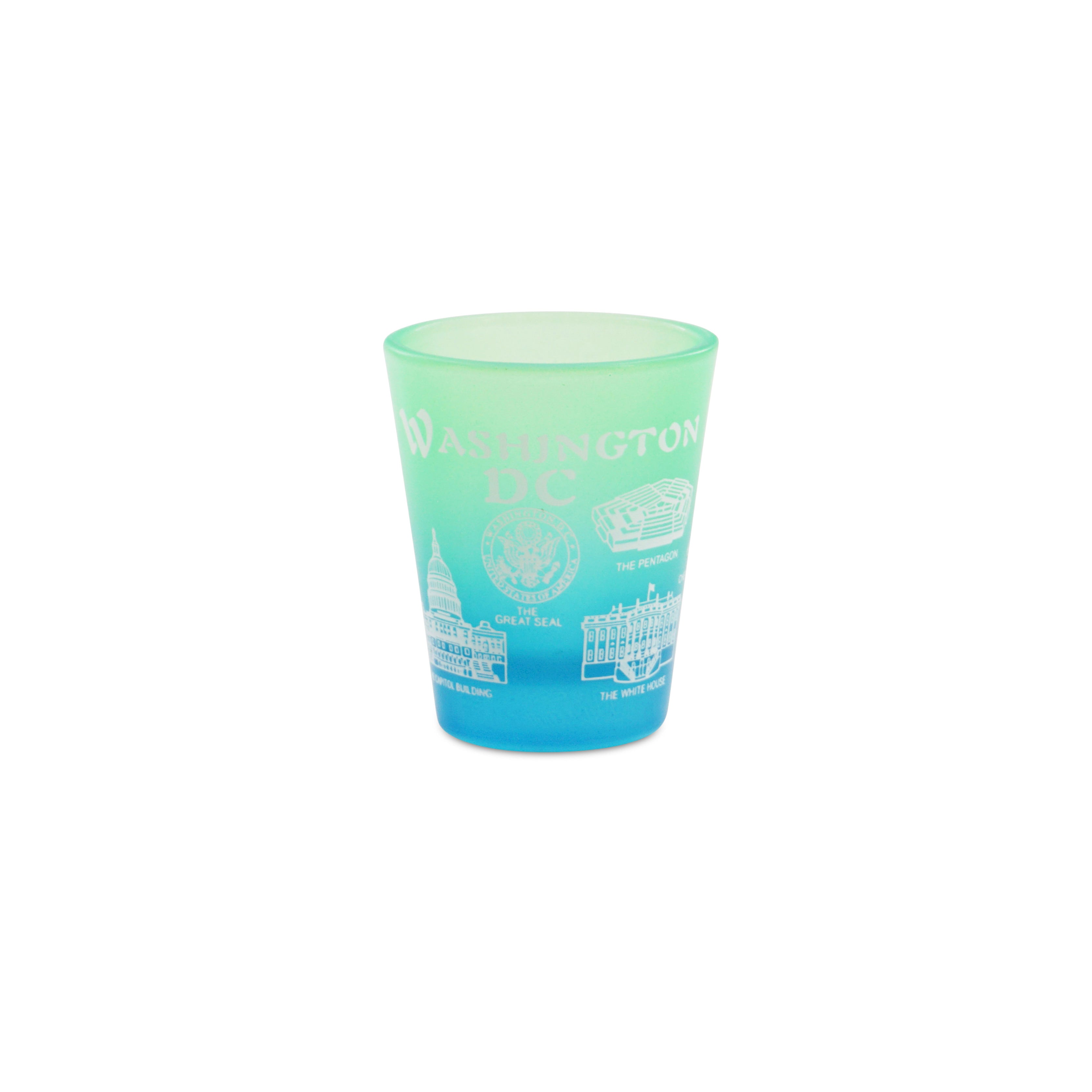 PANORAMIC WASHINGTON DC SHOT GLASS TIE DYE