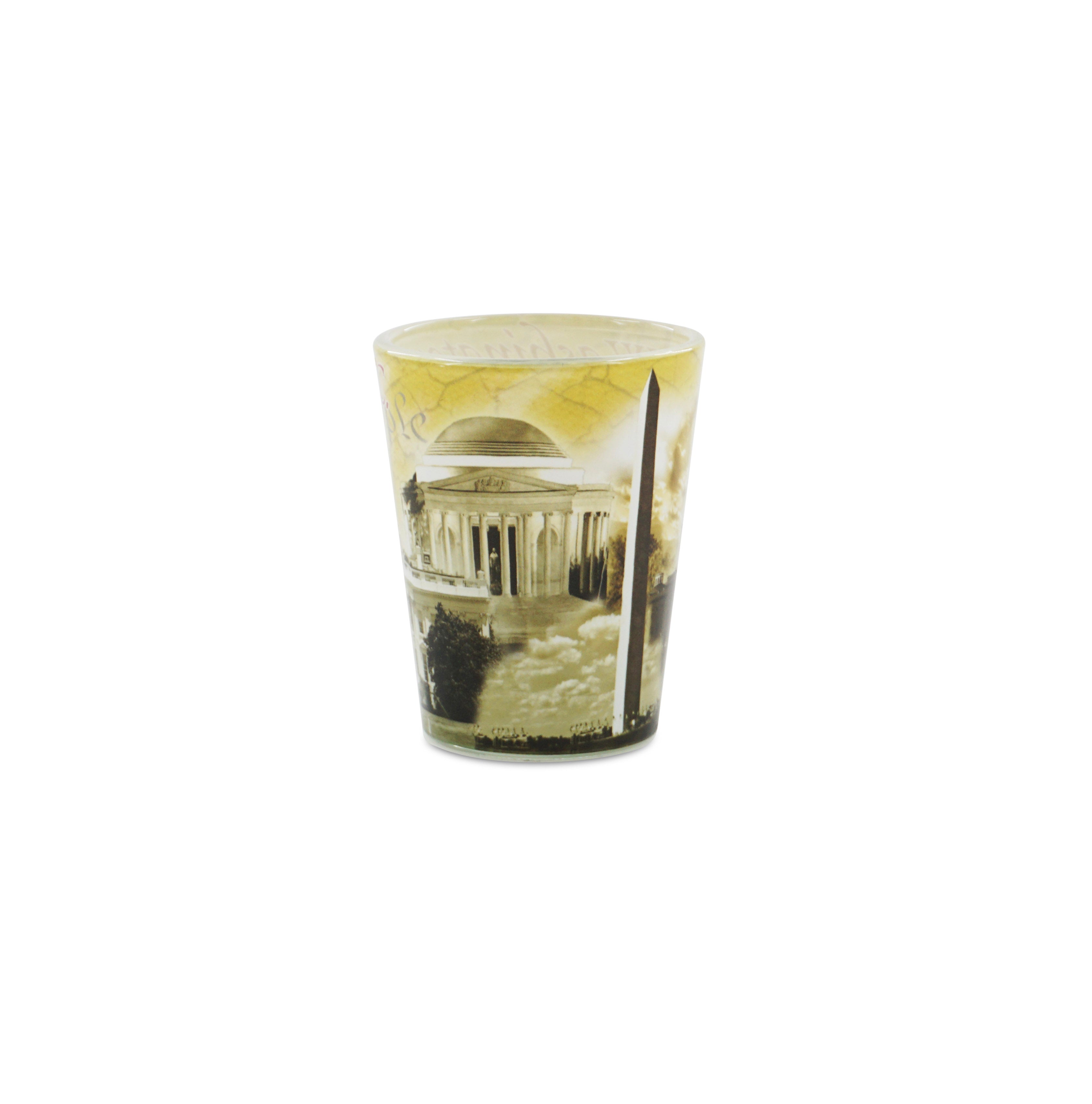 PANORAMIC WDC SHOT GLASS LINCOLN