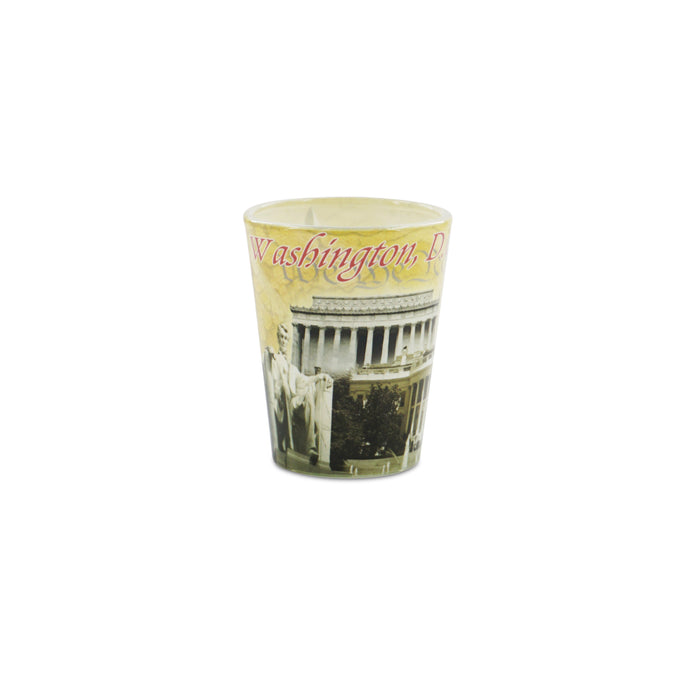PANORAMIC WDC SHOT GLASS LINCOLN