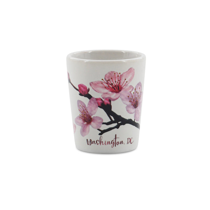 Washington DC Cherry Blossom Glossy Ceramic Shot Glass