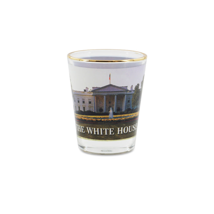 SHOT GLASS WHITE HOUSE IMAGE GOLDRIM