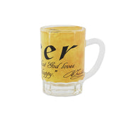 SHOT GLASS MUG BEER QUOTE WITH HANDLE