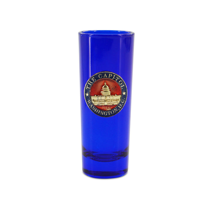 SHOOTER GLASS CAPITOL RED METAL DECAL