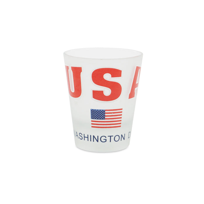 SHOT GLASS USA RED