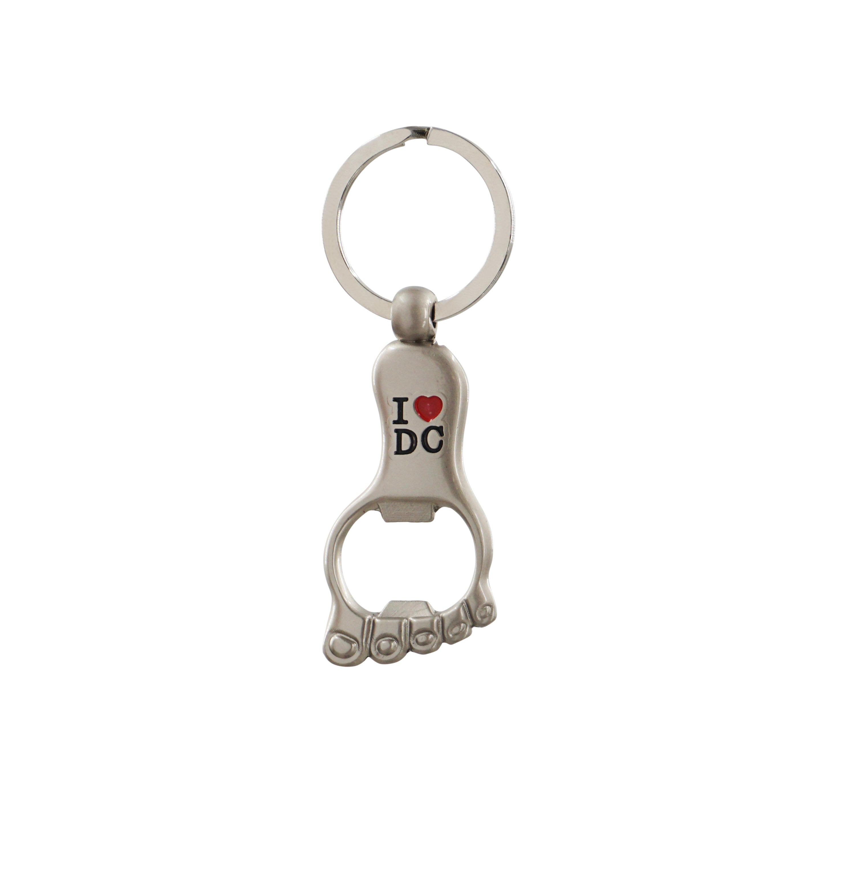FOOTPRINT I HEART DC METAL KEYCHAIN