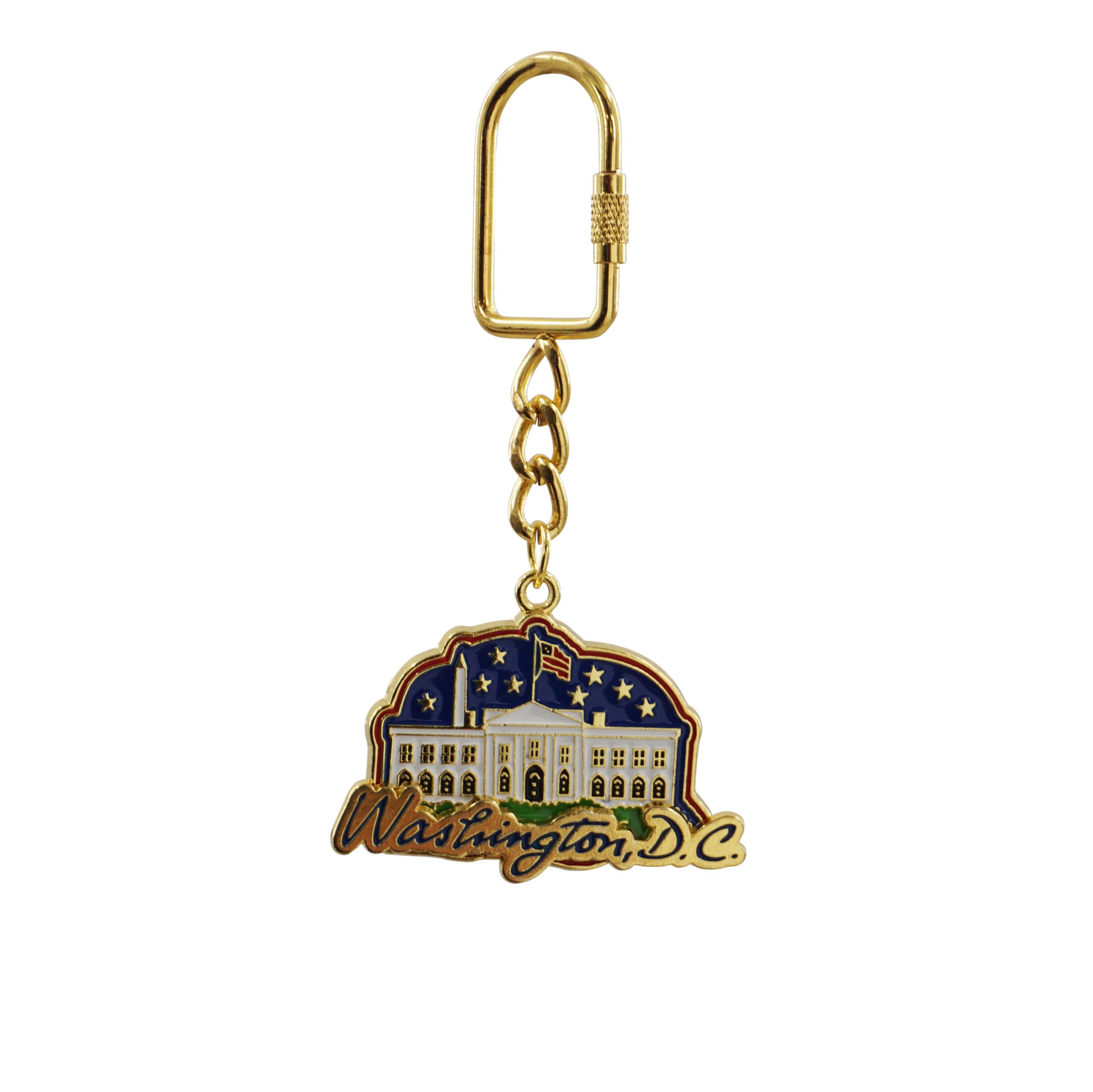 The White House / Monument WDC Gold Keychain