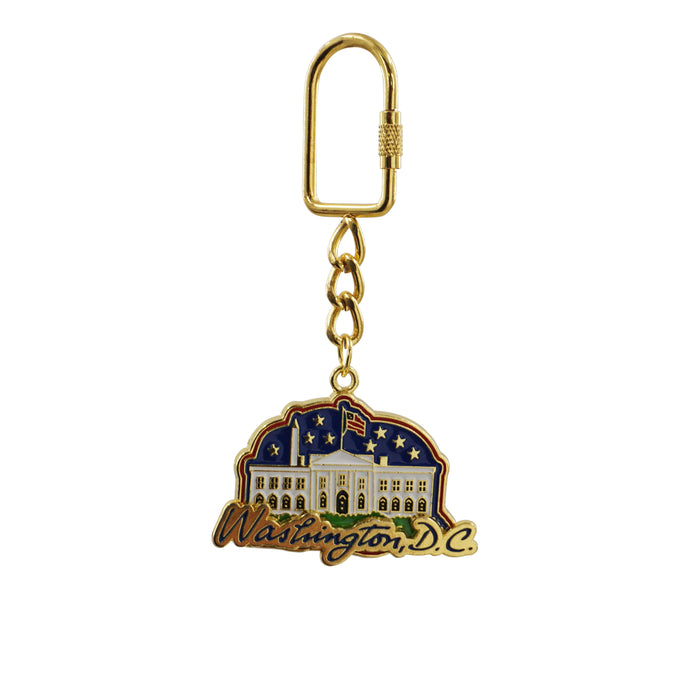 The White House / Monument WDC Gold Keychain
