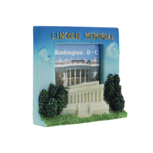Lincoln Memorial Mini Picture Frame Ceramic Magnet