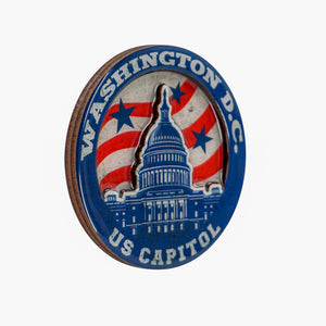 US Capitol Wooden Magnet