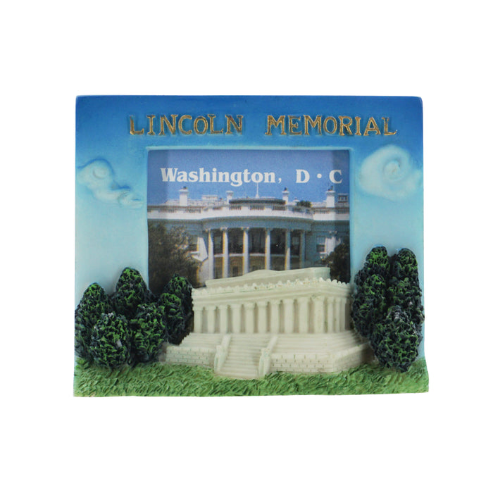 Lincoln Memorial Mini Picture Frame Ceramic Magnet
