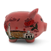 Washington DC Hand-Painted Piggy Bank (Pink and Blue)