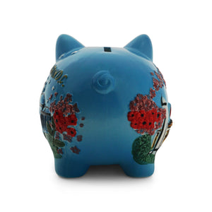 Washington DC Hand-Painted Piggy Bank (Pink and Blue)