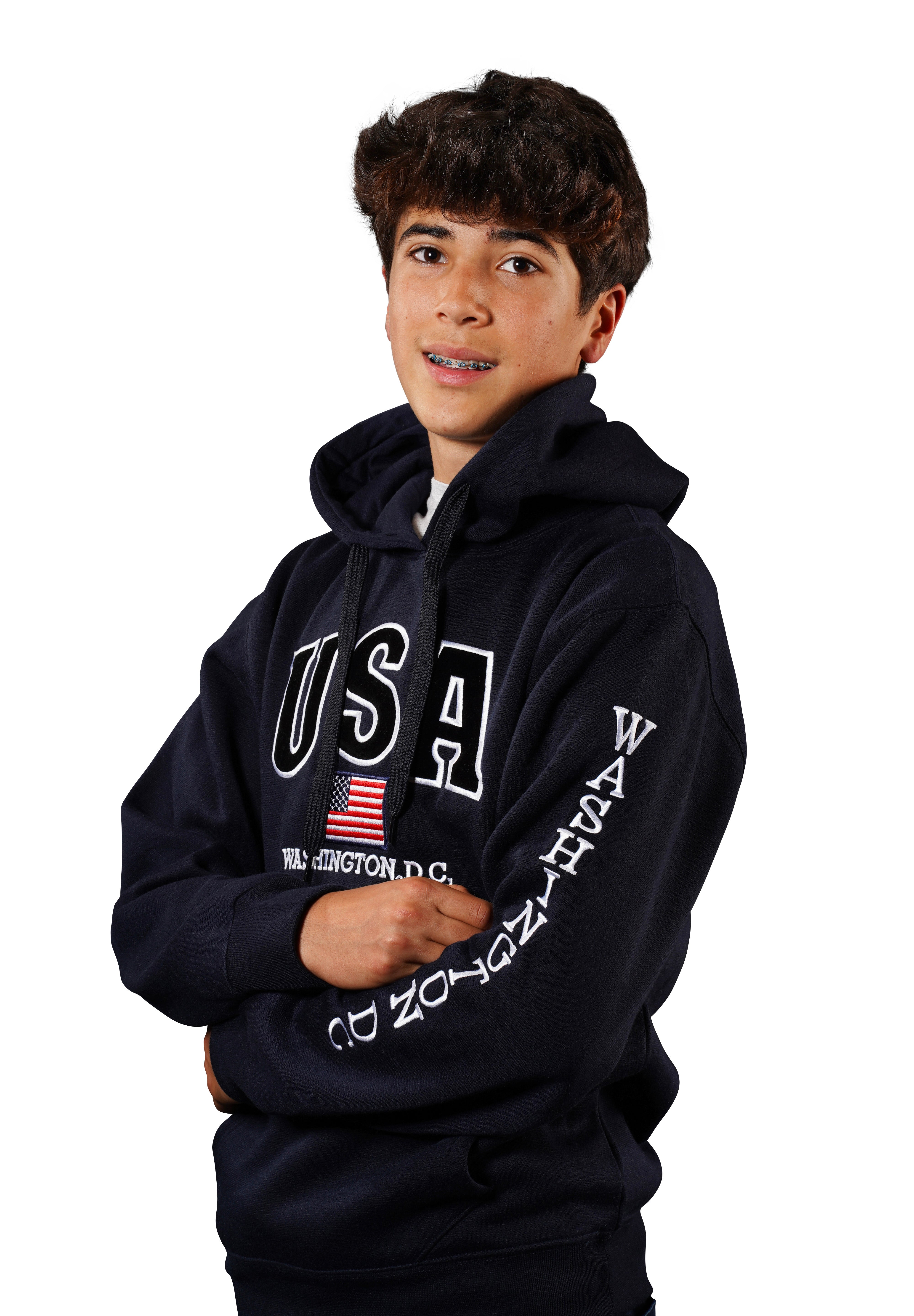 Washington DC Hoodie Big USA Navy