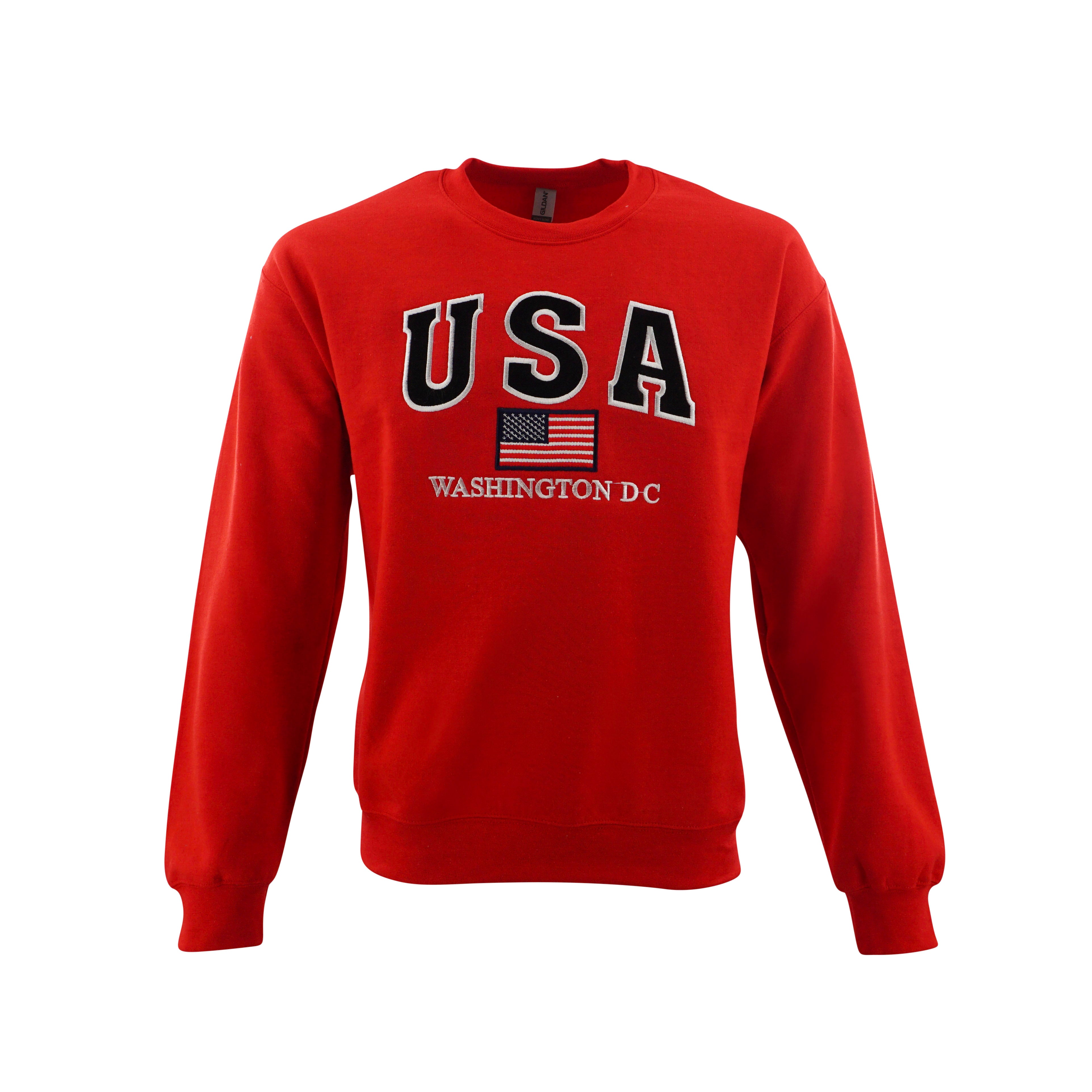 Washington DC Crewneck USA Flag