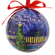 Washington DC Midnight Blue Plastic Ball Ornament