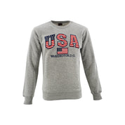 Washington DC Crewneck USA Flag Stitches